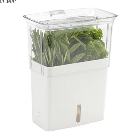 COLE & MASON H105159U Self-Watering cut Herb Keeper, Cut, White/Clear - Picture 2 of 4